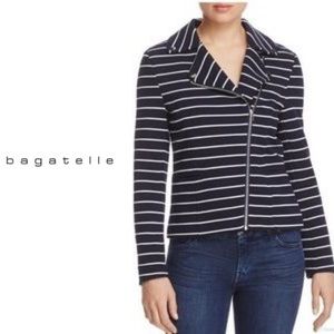 Bagatelle Nautical Moto jacket - navy white stripe